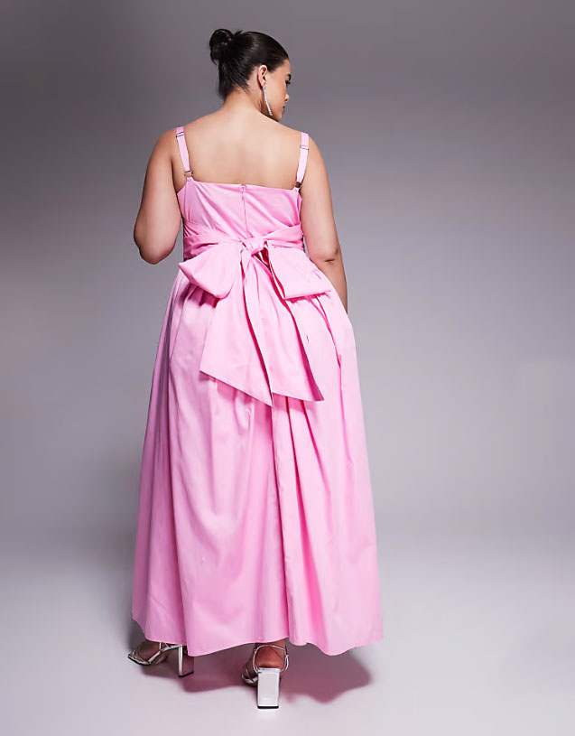 dámske ružové šaty plus size