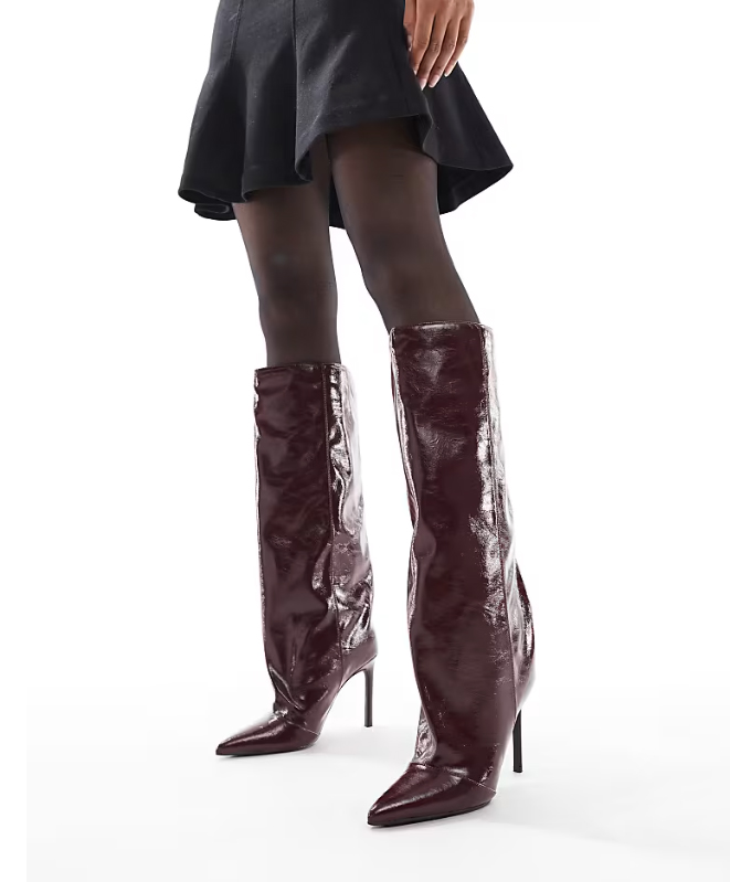 dámske vínové elegantné čižmy