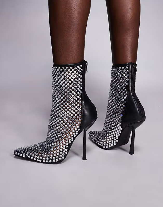 dámske flitrové čižmy