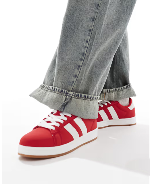 dámske červené kožené tenisky