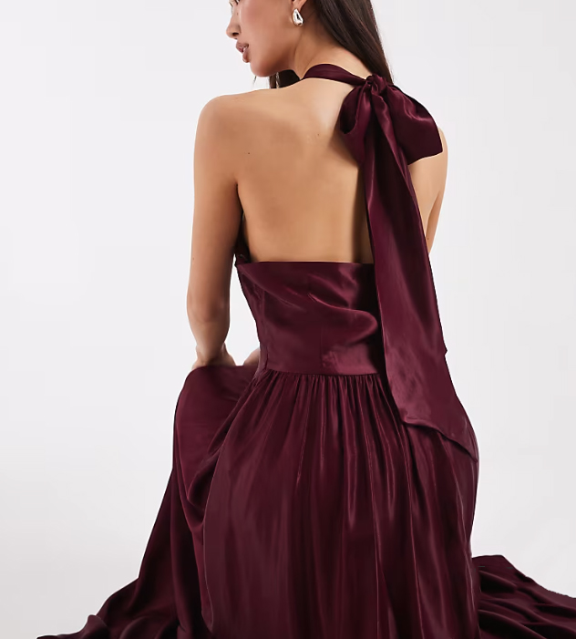 dámske spoločenské burgundy šaty