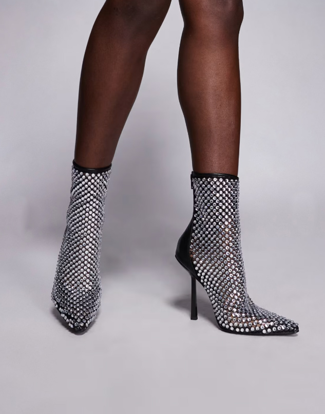 dámske flitrové čižmy