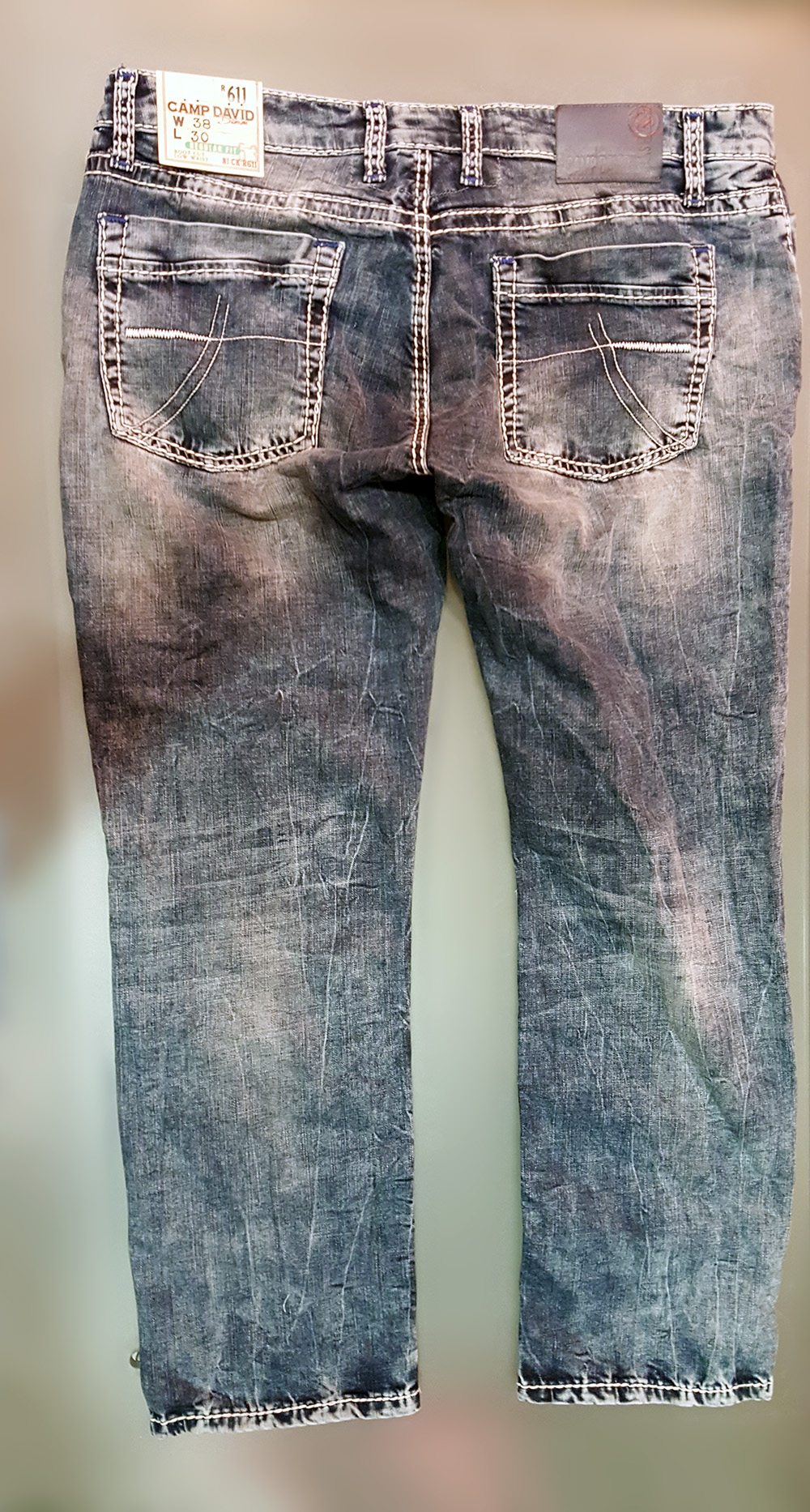 pánske rifle BOAT CUT strihu Camp David