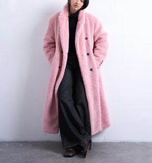 dámsky ružový kožuch 