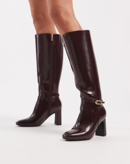 dámske čižmy burgundy s prackou