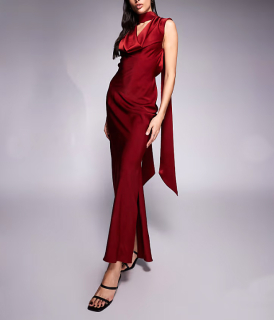 dámske vínové šaty